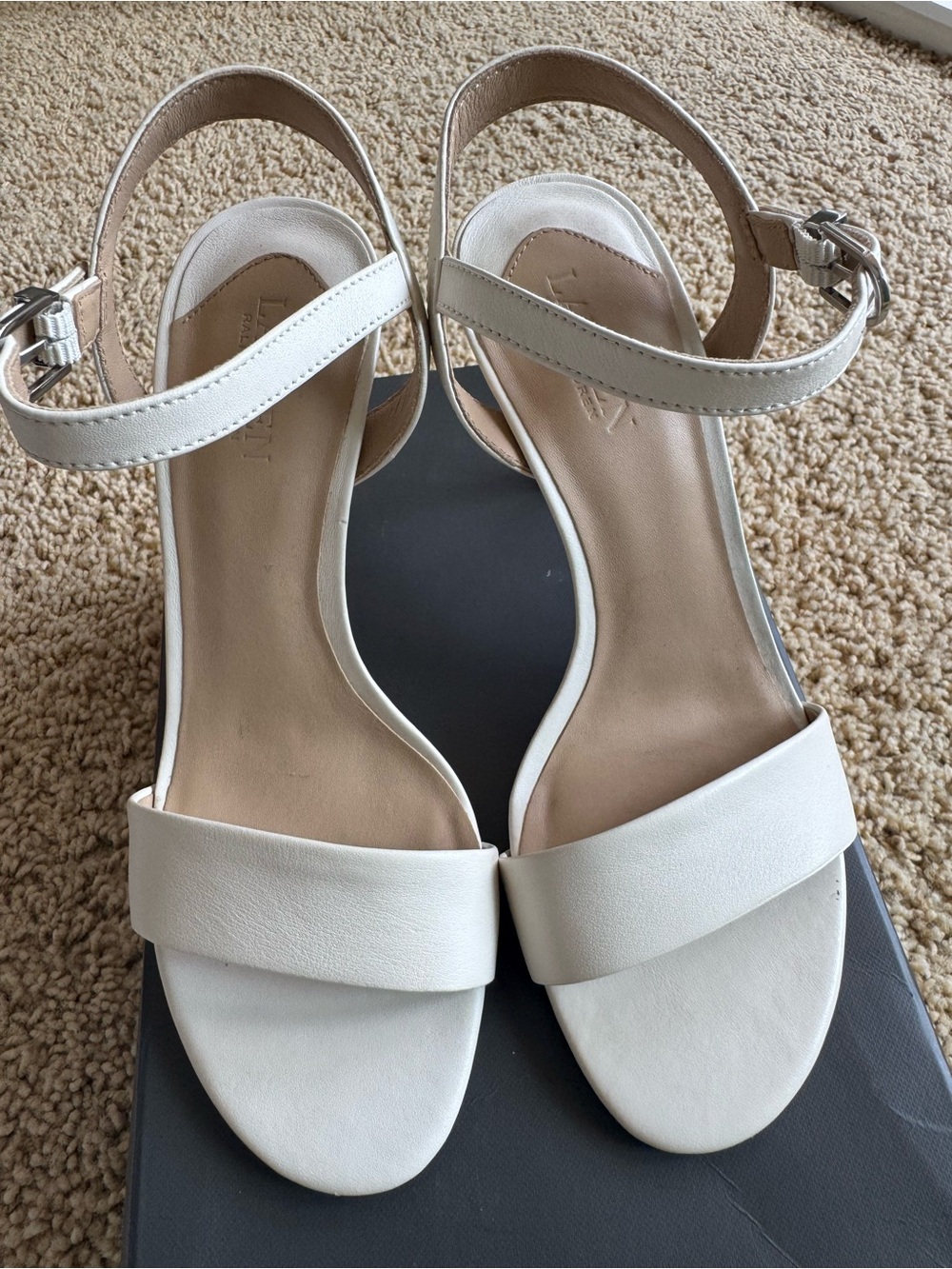 Ralph Lauren Women's White Ankle-Strap Sandals